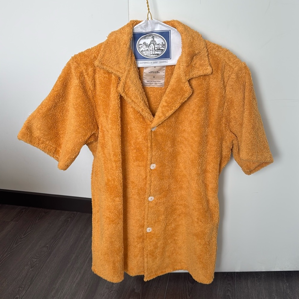 Terry cloth button down